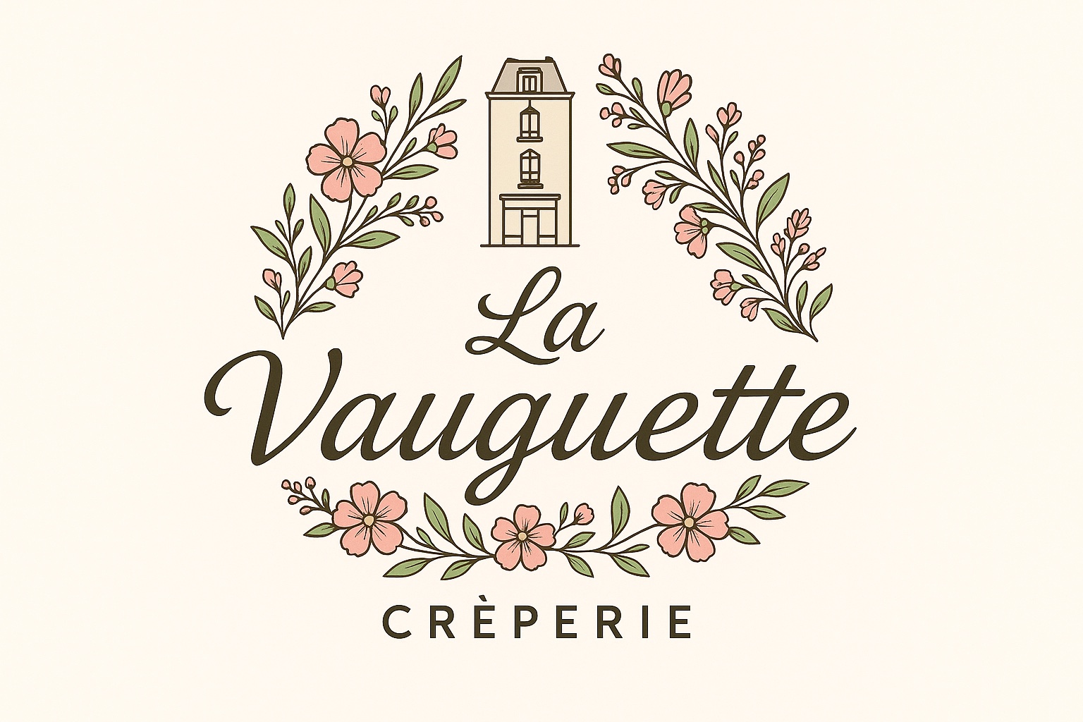 Logo floral La Vauguette Crêperie